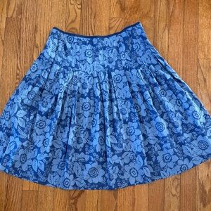 New York and Company 100% Cotton blue floral skirt